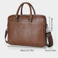 BULL CAPTAIN Genuine Leather Briefcase for Men 15.6 Inch Laptop Messenger Bag