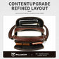 Brown leather crossbody bag open to show multiple zip compartments.