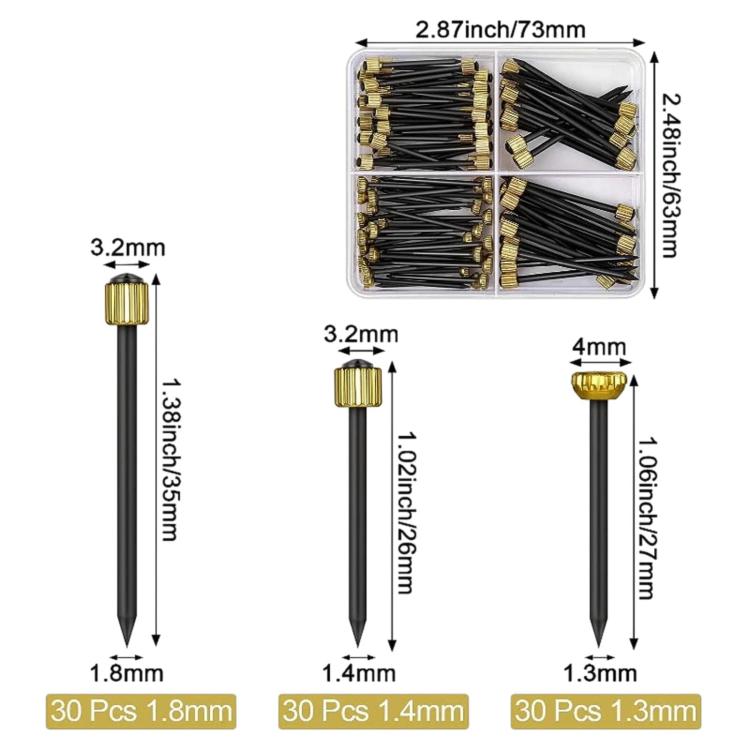 90 in 1 Picture Frame Nails Through-Core Copper Cap Nails & Copper Head Nails, 90 in 1