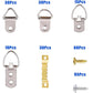 Sawtooth D-ring picture frame hooks with screws, mixed silver and gold-tone sizes
