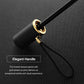 Umbrella handle with frosted grip, gold accent ring, and black wrist strap