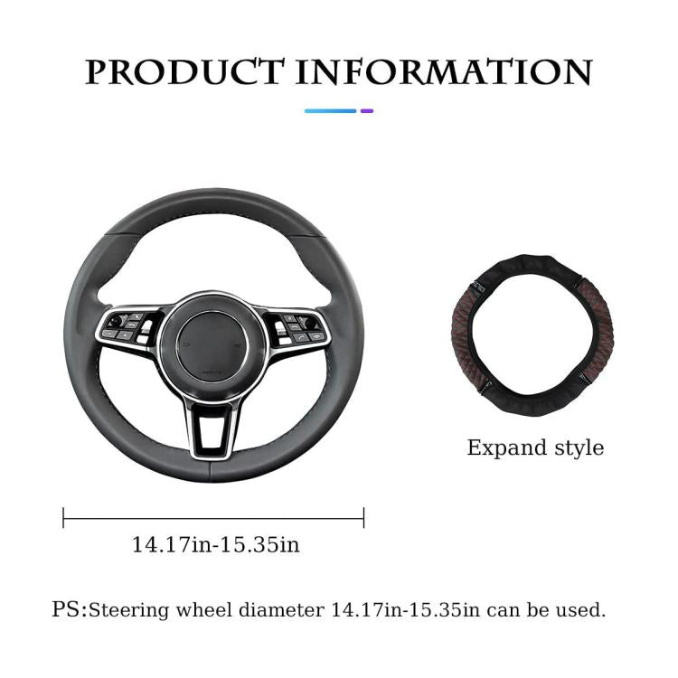 Black quilted steering wheel cover with rhinestone studded trim and black outer rim