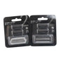 Two black shaver foil and cutter head packages, each with three replacement blades