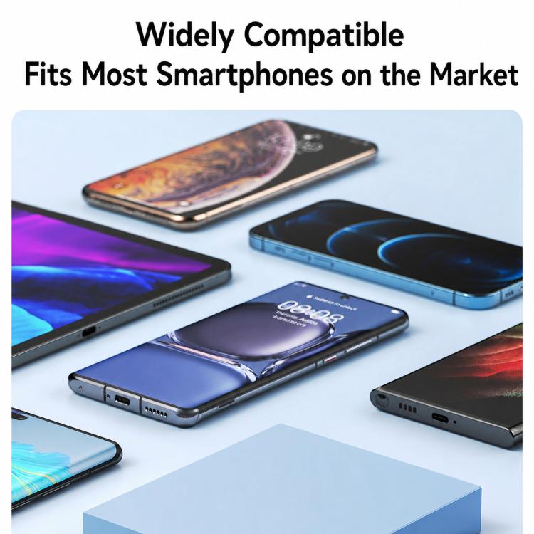 Phone mount holding a smartphone, compatible with various phone models