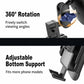 Motorcycle phone mount with sunshade and rainproof cover, adjustable clamp base