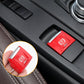 Electronic parking brake button replacement, red with P parking icon and silver edge