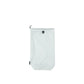 Waterproof drawstring shoe storage pouch in white, with top grommet and Hypalon loop