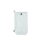 Waterproof drawstring shoe storage pouch in white, with drawstring and grommet