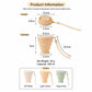 Collapsible silicone travel cup, 200 ml, with lid and lanyard; folded and unfolded diagram
