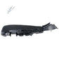 Black seat side bracket cover with molded tabs and mounting bracket detail