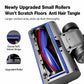 Motorized roller brush head with blue-edged brush strip and red bristles