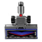 Motorized vacuum cleaner head with blue border brush roll and red control accents