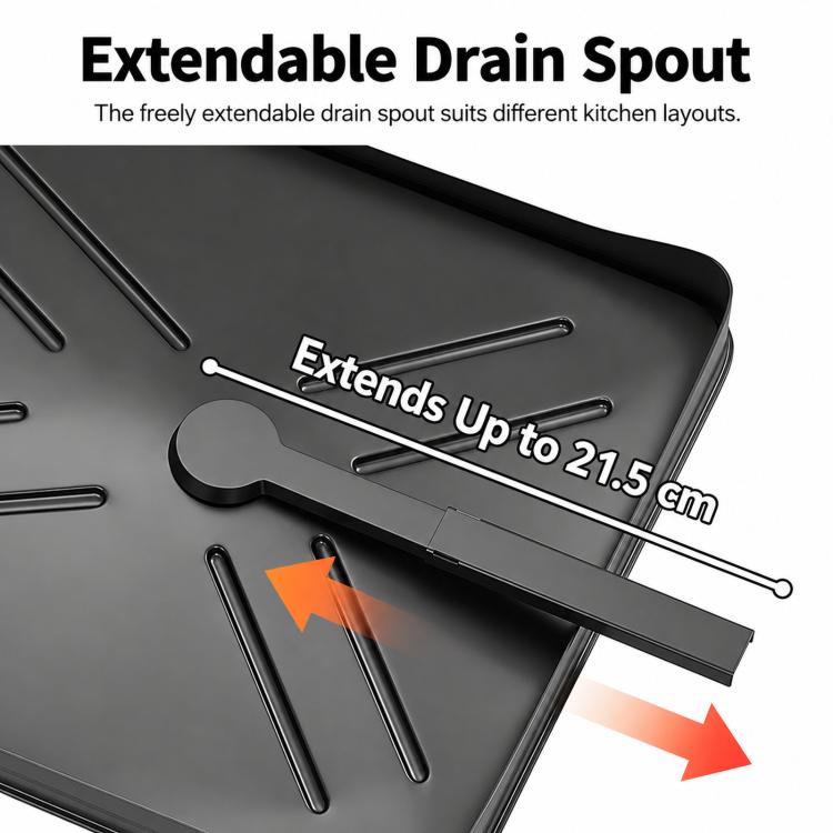 Expandable Dish Drying Rack With Drainboard Countertop Dish Strainer Rack With Cutlery Holder