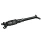 Black seat motor adjustment rail with end mounting tabs and central ribbed section