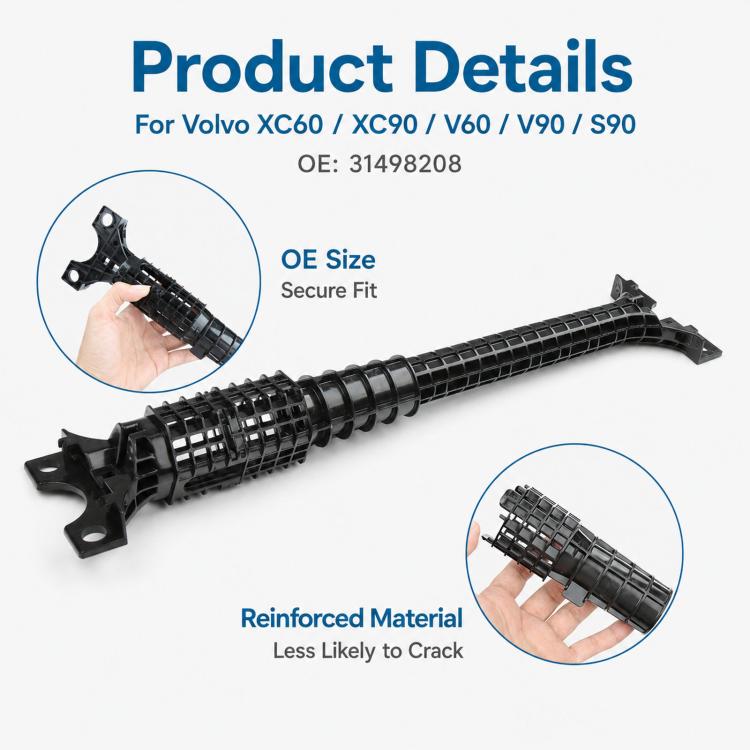 Black seat motor adjustment rail with mounting holes and curved end brackets