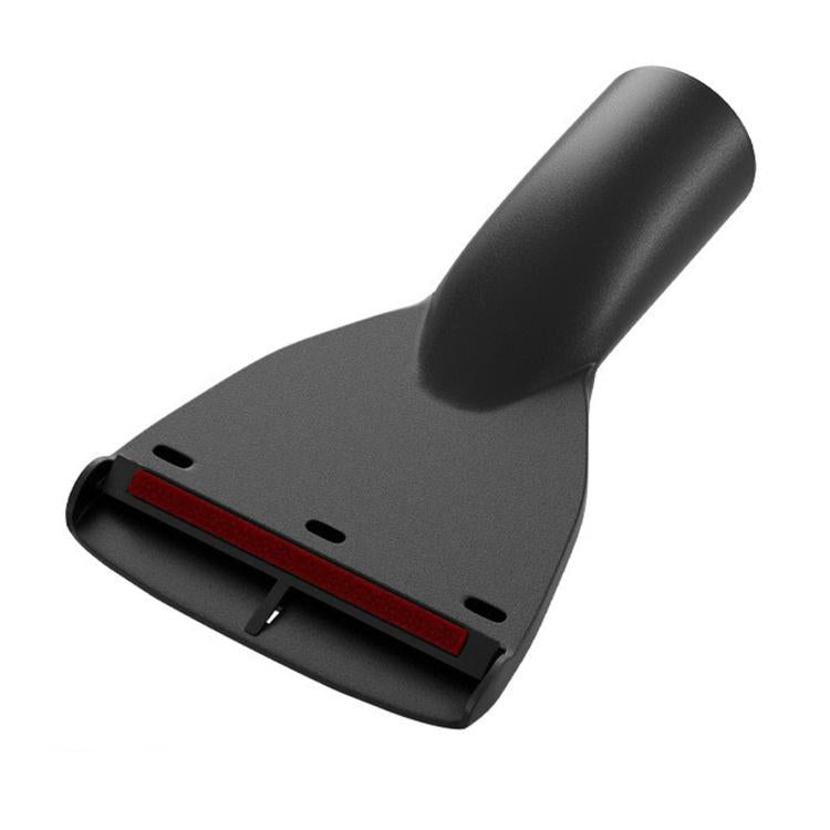 Universal vacuum upholstery tool with flat base and wide suction opening