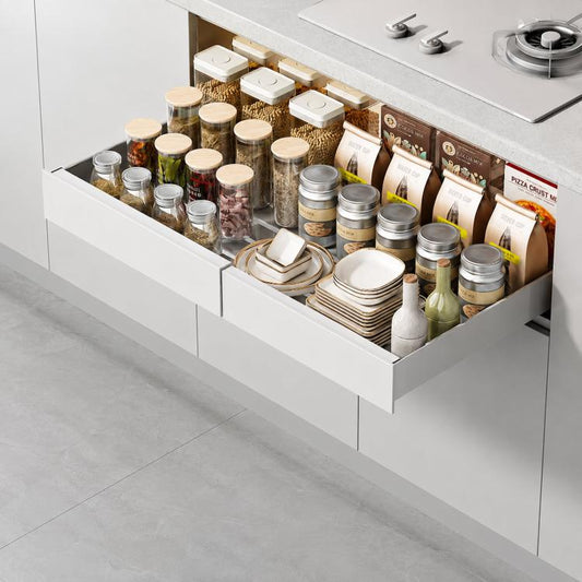 Expandable Pull Out Cabinet Organizer Adhesive Slide Out Drawer For Kitchen Under Sink, White Large, White Small, Black Large, Black Small, Gray Large, Gray Small