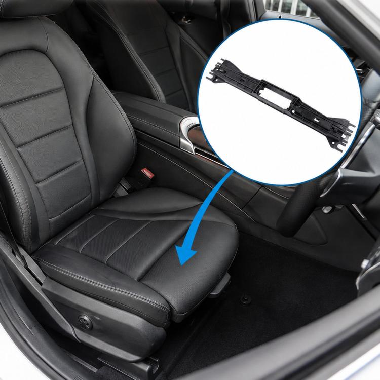 Seat motor bracket for Mercedes-Benz seat, arrow points to installation area in car