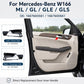 Car door interior panel featuring a door handle controller assembly by the handle