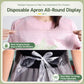 Disposable plastic apron with neck-hanging design and adjustable back tie detail