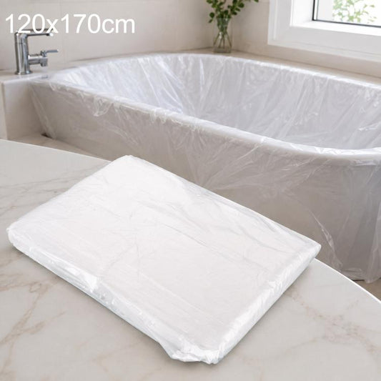 25 PCS/Pack Disposable Bathtub Liners Extra Large Thick Plastic Bath Bags For Hotel Spa Home, 120x130cm, 130x130cm, 120x170cm, 120x190cm, 120x200cm, 120x210cm, 120x220cm, 120x230cm, 120x240cm, 120x250cm, 120x260cm, 120x280cm, 120x320cm, 120x400cm      ...