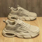 Men Cushioned Breathable Casual Sneakers, Kahki, Black, Beige