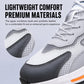 Men's mesh running sneaker, white upper with textured panels and orange detail