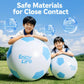 Inflatable soccer ball set: large and small balls with blue/green panels and “Enjoy Life”