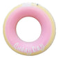 Pink and yellow gradient inflatable armpit float ring with center hole