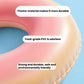 Thicker pink and yellow inflatable armpit float ring material close-up