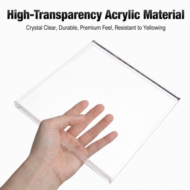 High-transparency clear acrylic wall mount case panel with protective film