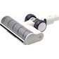 Motorized floor brush head with white body and clear roller, featuring LED lights