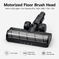 Motorized floor brush head with clear soft roller, dark housing, and 4 LED lights