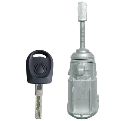 Left door lock cylinder with keys: silver cylinder and black key fob for VW/SEAT