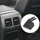 Black AC vent grille paddle insert, ridged front with two rear tabs