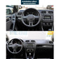 Car dashboard air vents with black trim pieces installed on center and side outlets