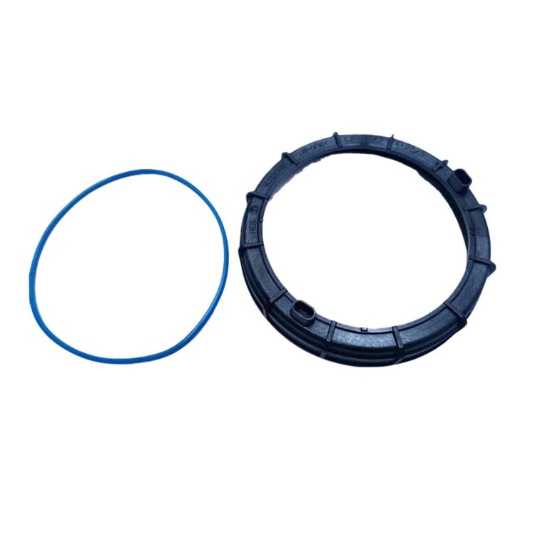 Fuel pump cap ring with separate blue O-ring and dark blue frame