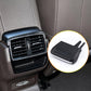Black air vent grille paddle clip, three-sided molded shape with two prongs