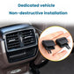 Black air vent grille paddle clips in hand, non-destructive style with two prongs