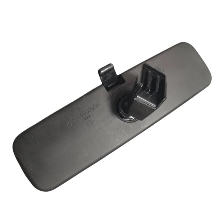 Car rearview mirror back housing with mounting tab and connector