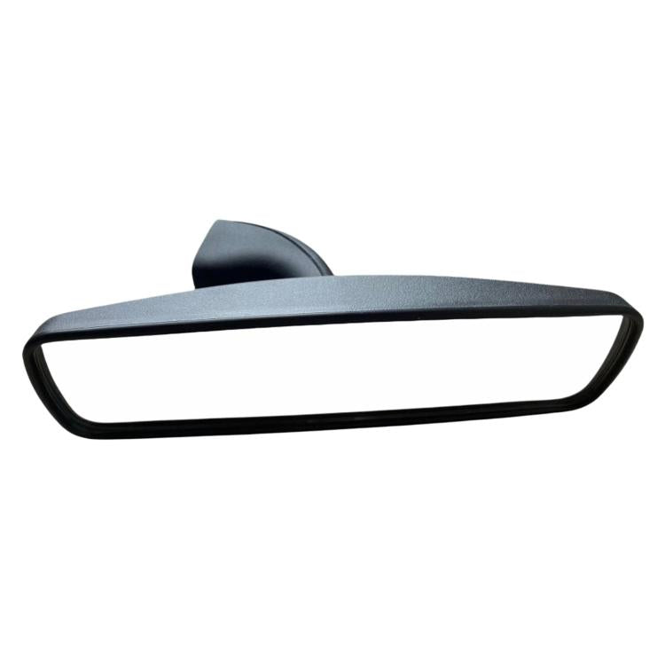 Interior rearview mirror cover, dark gray and black, wide rectangular frame