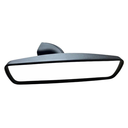 Interior rearview mirror cover, dark gray and black, wide rectangular frame