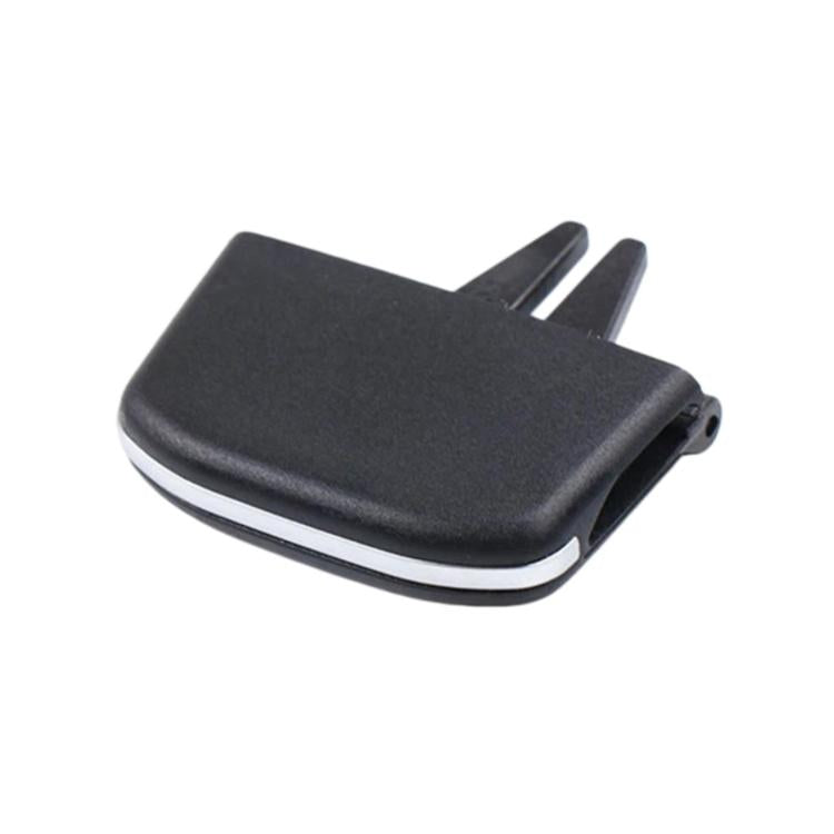 Black air vent paddle slip cover with two fork prongs and curved base
