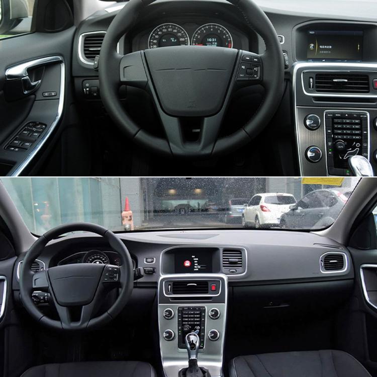 Black air vent paddle inserts installed on front dashboard air vents
