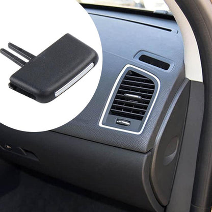 Air conditioning vent adjustment paddle, matte black with slotted prongs