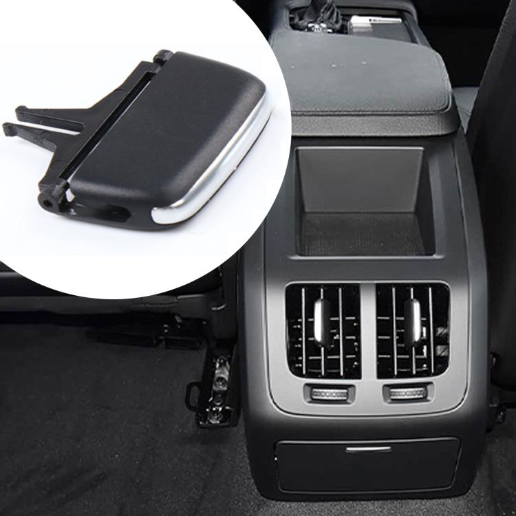 Left-hand drive air vent adjustment paddle set with black cover and silver trim
