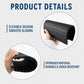 Black flexible ribbed roller cover with smooth sliding design diagram