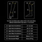 Knee and elbow pad size chart with measurement guide for kids armor