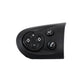 Black steering wheel button panel with arrow, plus/minus, voice and call controls