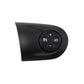 Black steering wheel control panel with I/O label and plus/minus buttons
